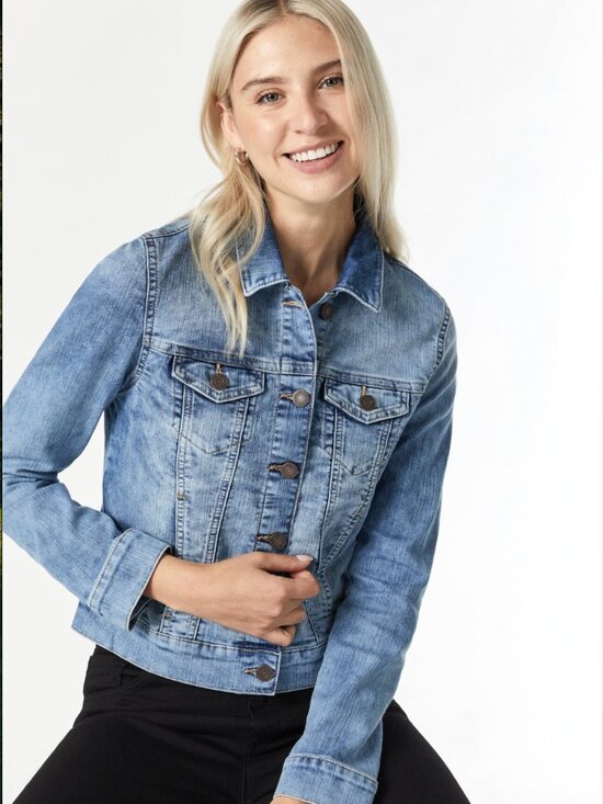 Mavi Jackets & Blazers - Mavi Samantha Cropped Denim Jacket - Light Brushed Vintage Wash - Size Medium